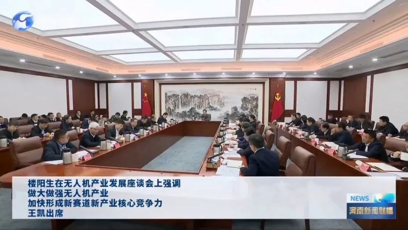 樓陽生主持召開無人機(jī)產(chǎn)業(yè)發(fā)展座談會(huì) 獵鷹董事長張萬民作書面發(fā)言